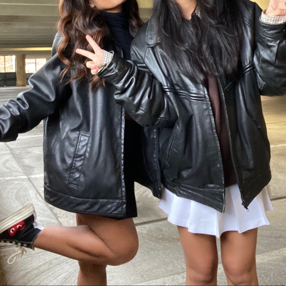 Oversized Leather Jacket